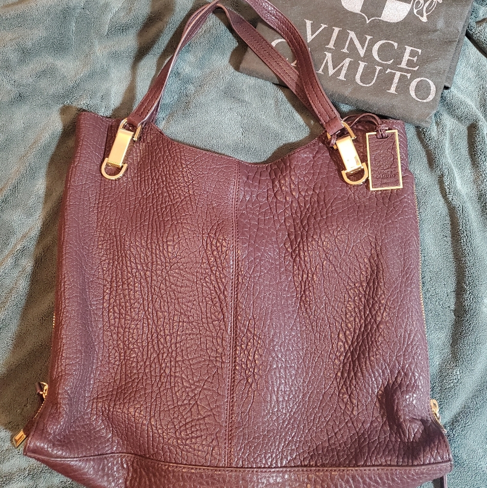 Vince Camuto "Riley" Leather Tote